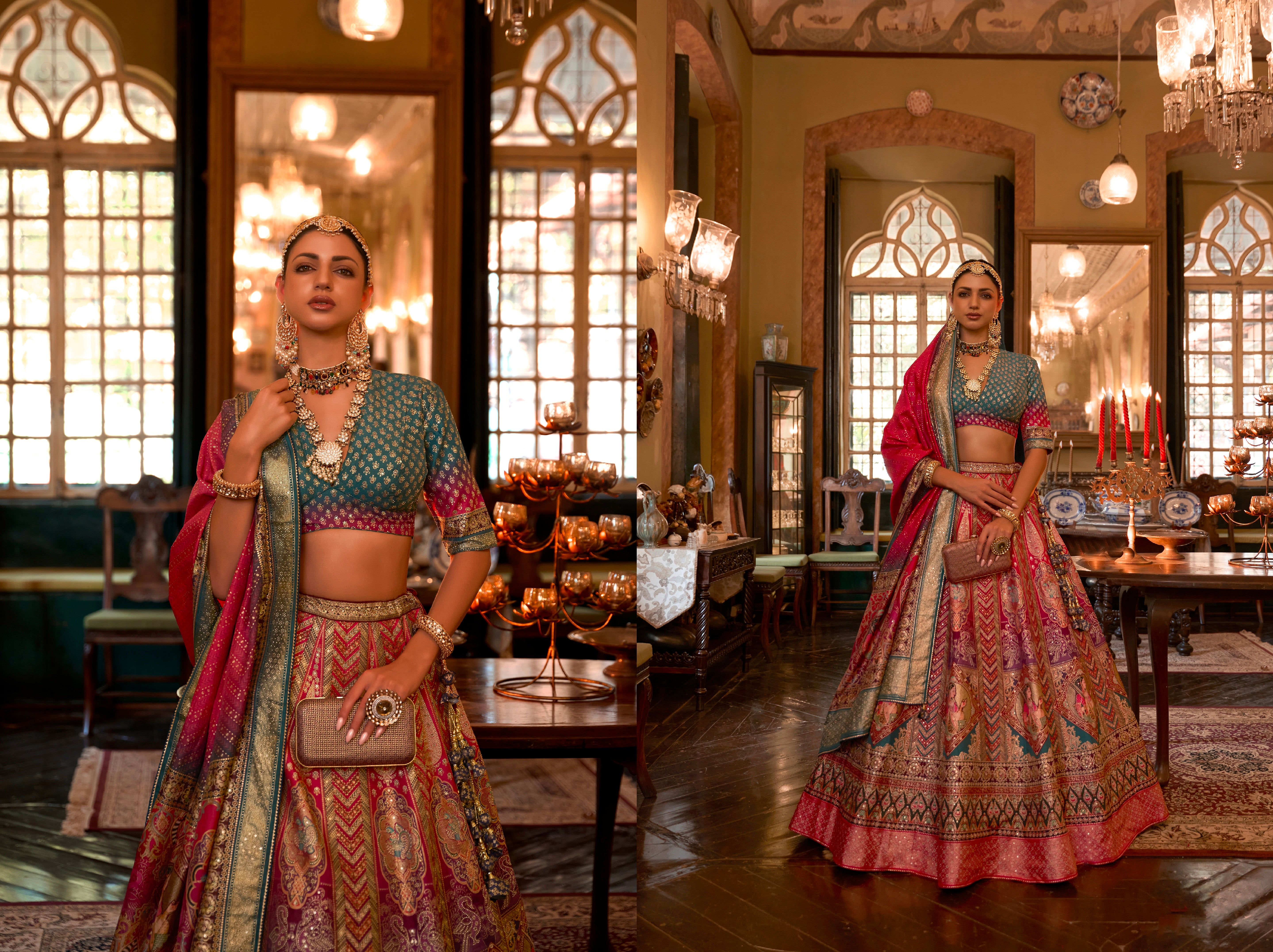 Gorgeous Sparkle Work Bridal Lehenga Choli Set