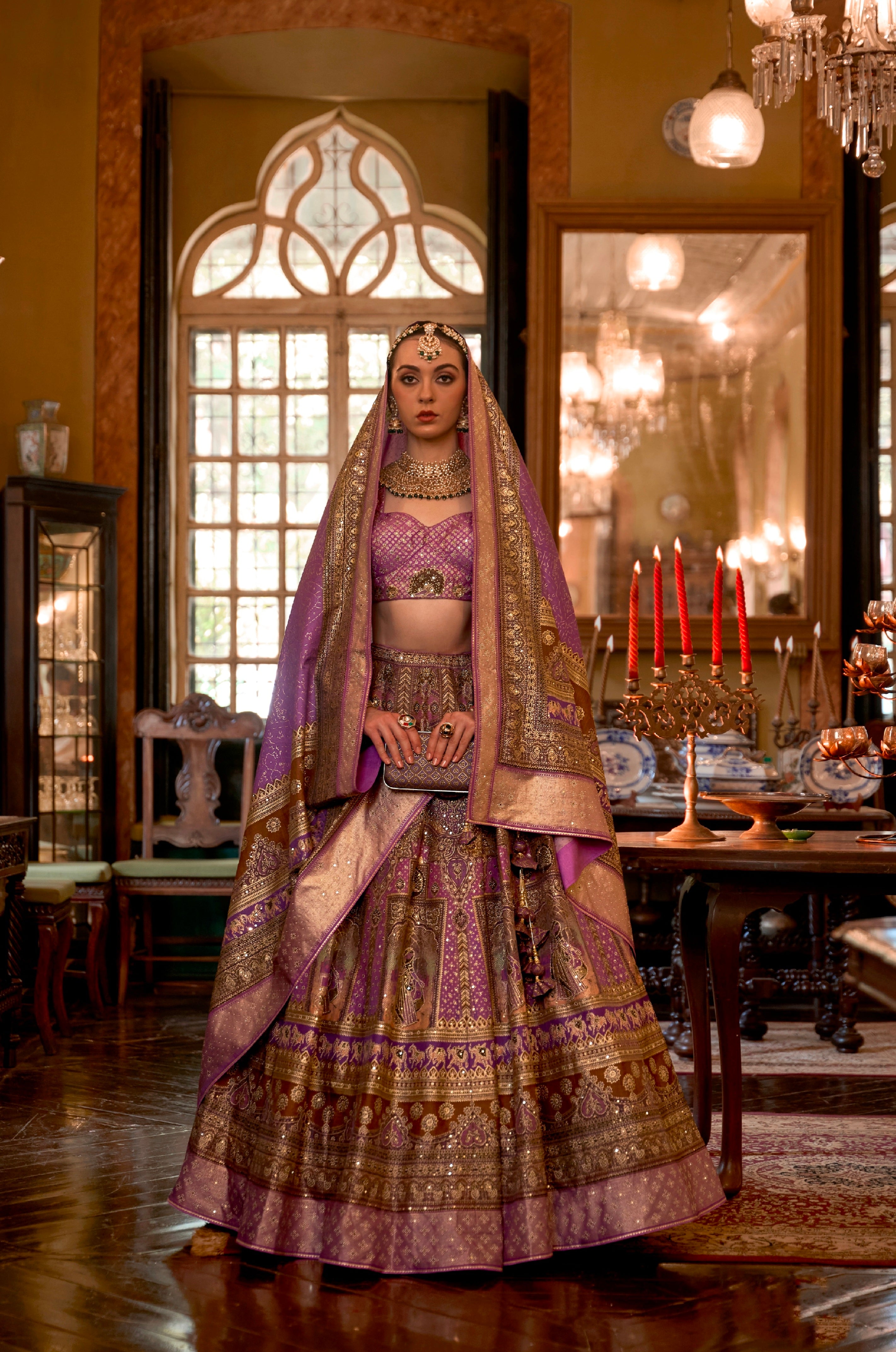 Beautiful Designer Lehenga Choli with Rajwadi Silk and Sparkle Work