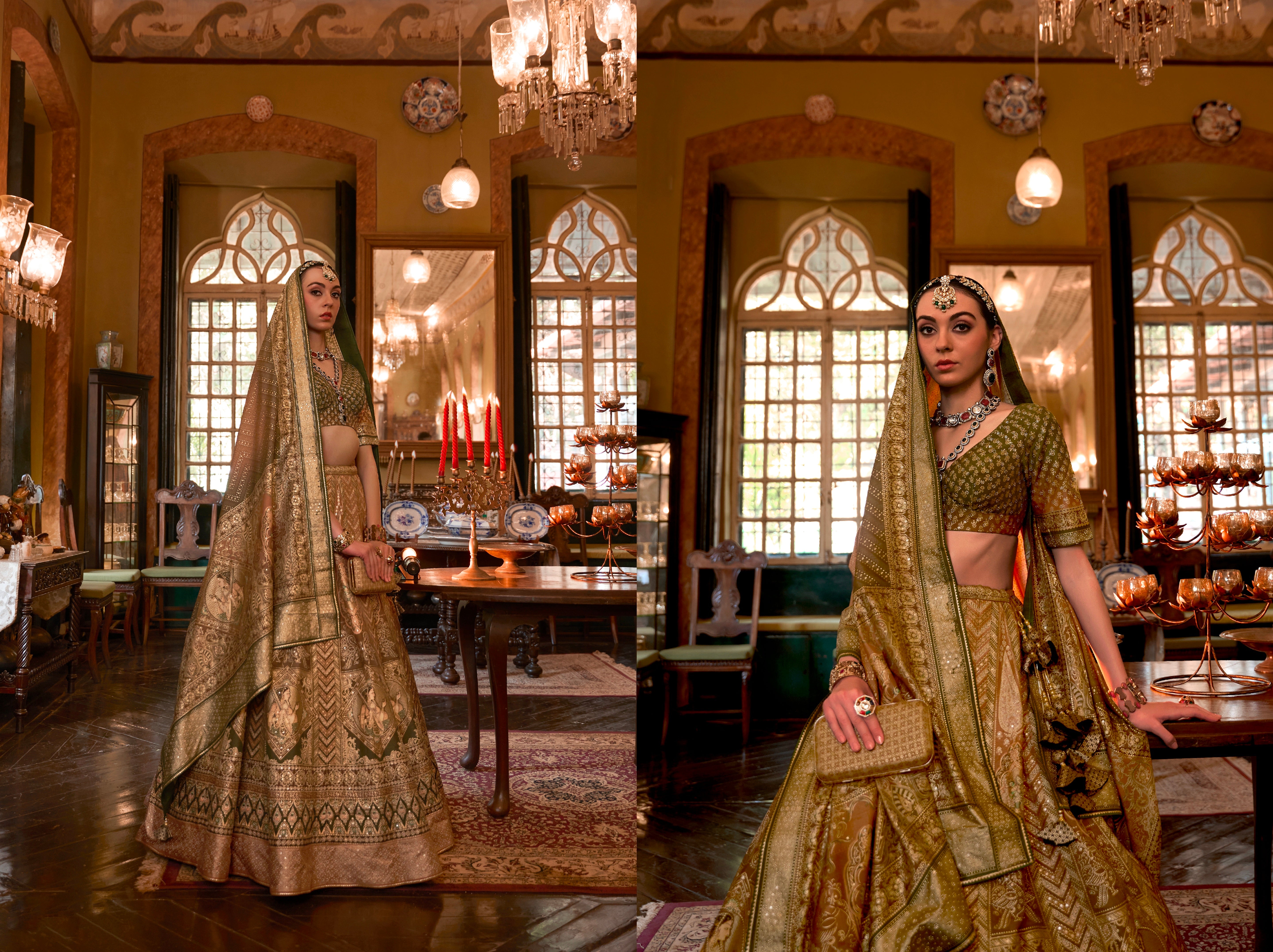 Luxurious Rajwadi Silk Lehenga Choli for Brides