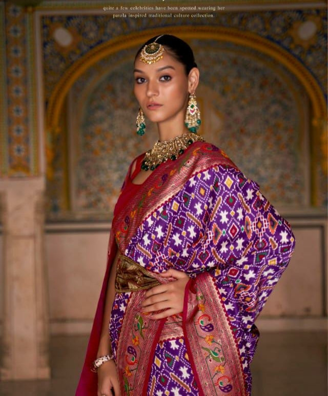 Party Wear Patola Print Saree