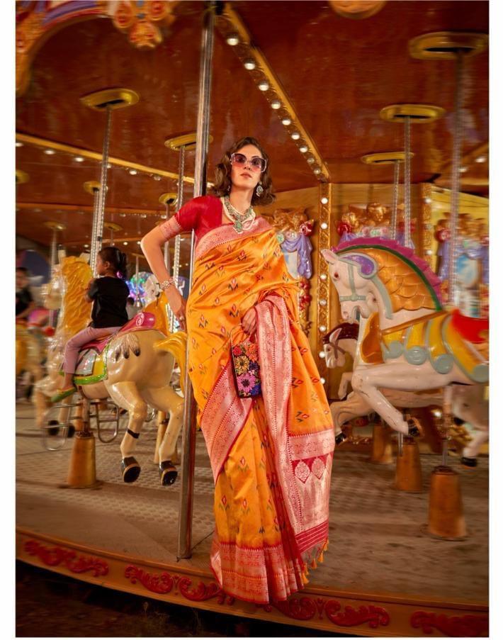 Party Wear Handloom Silk Saree