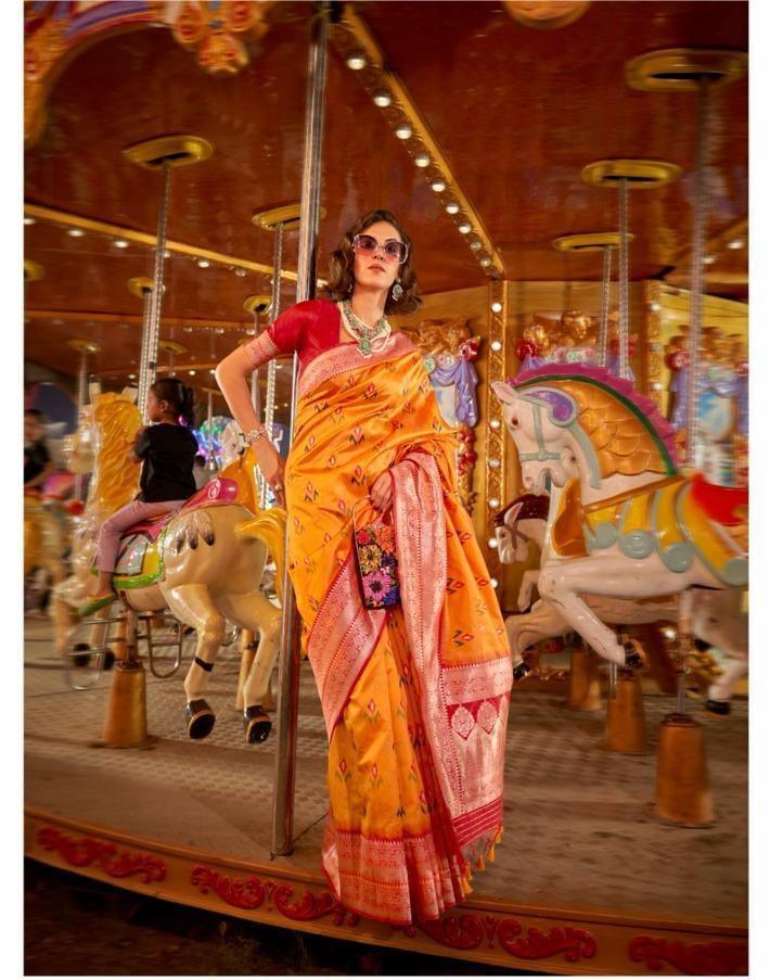Party Wear Handloom Silk Saree