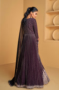Stunning Real Georgette Anarkali Suit in Deep Purple with Dupatta