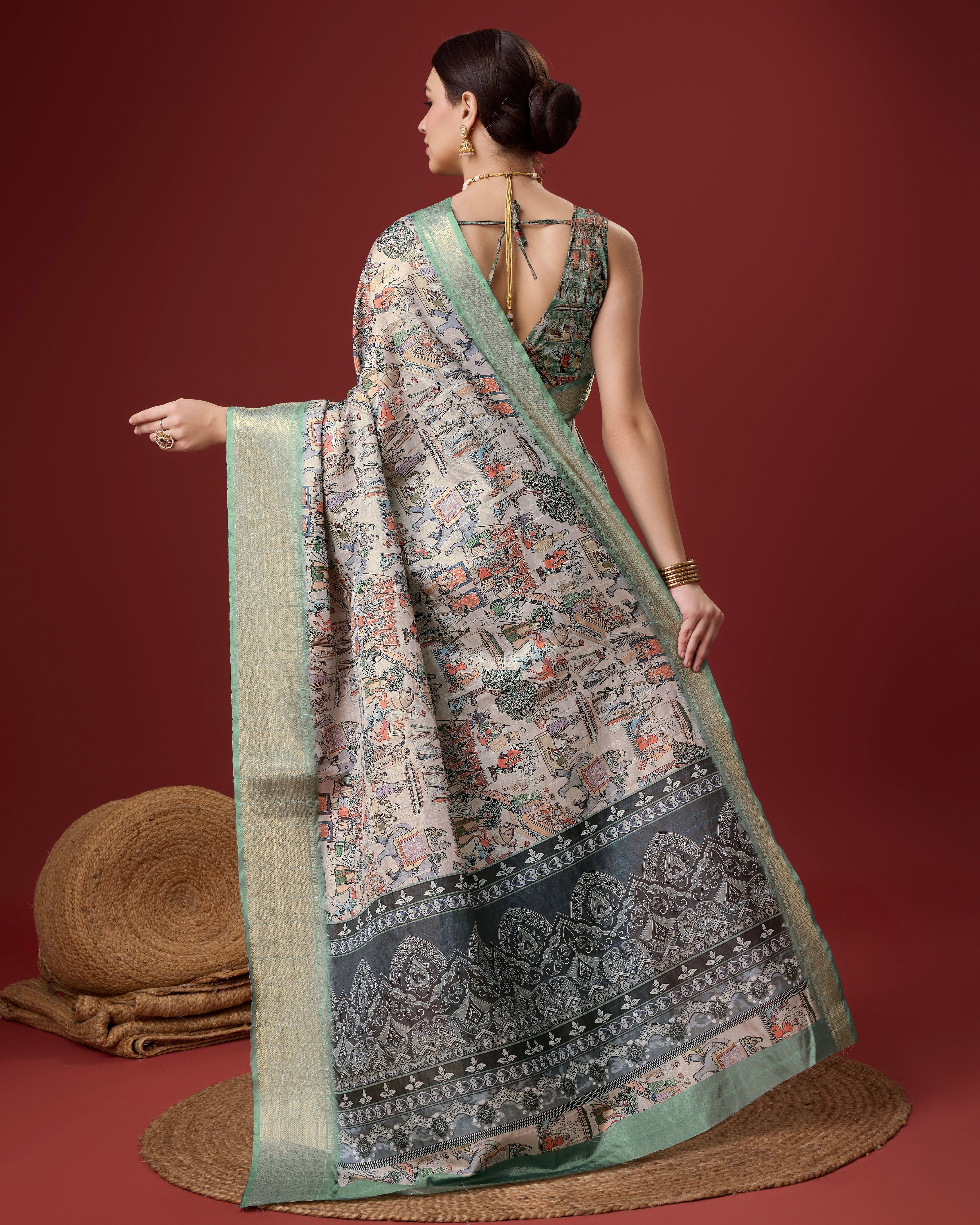 Fashionable Cotton Digital Print Saree for Every Occasion