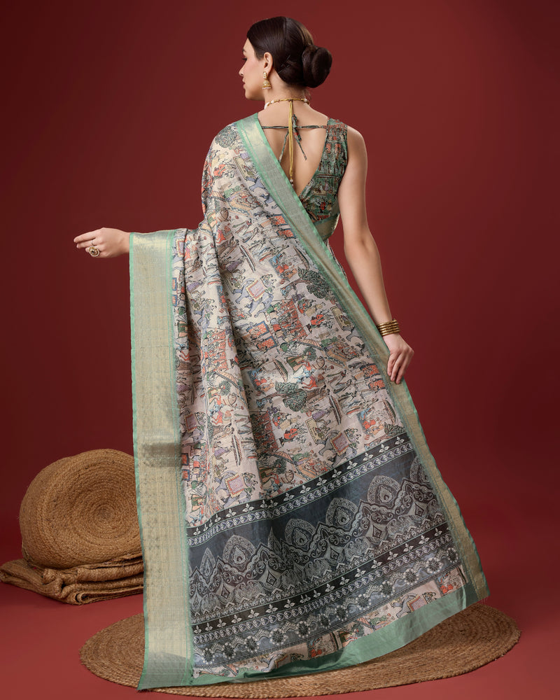Fashionable Cotton Digital Print Saree for Every Occasion