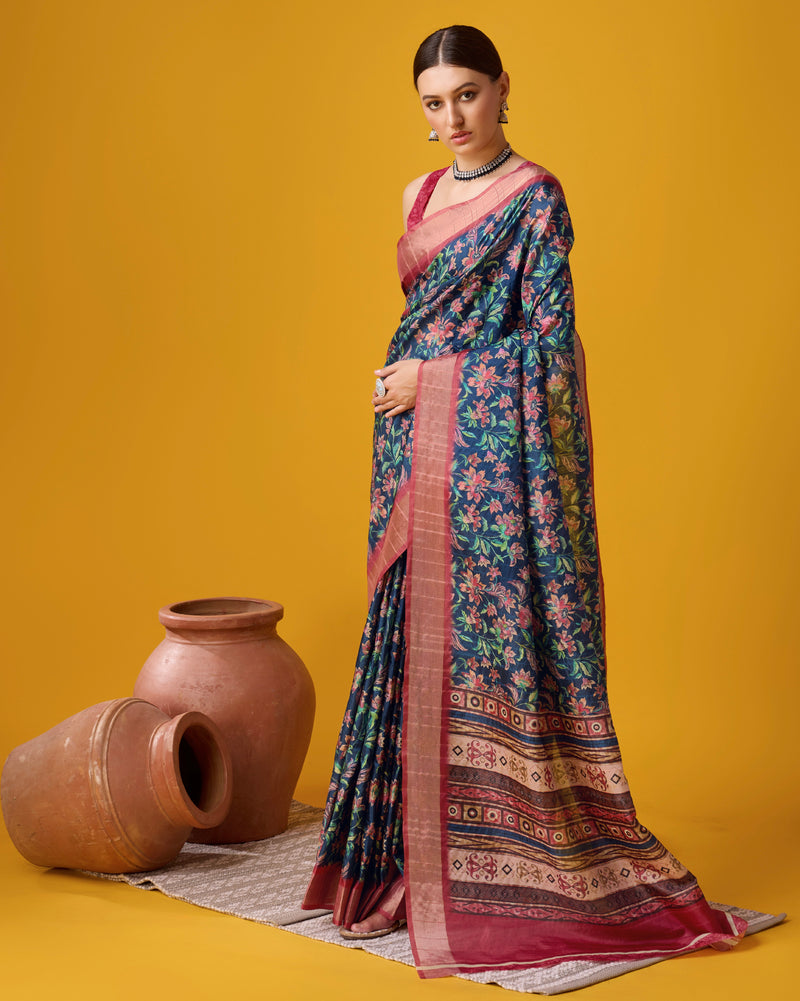 Stylish Cotton Digital Saree for Every Occasion
