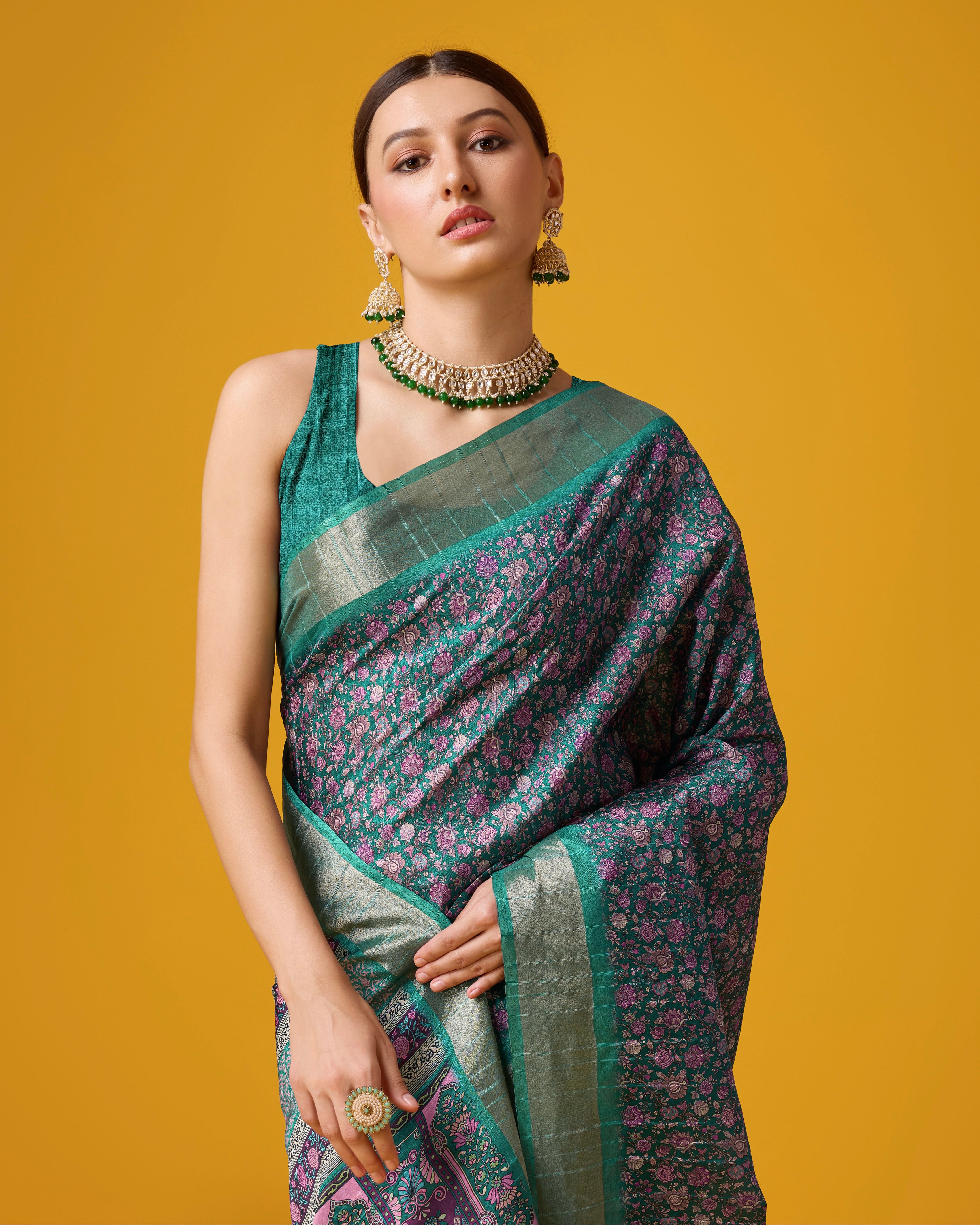 Classic Cotton Saree with Elegant Digital Designs
