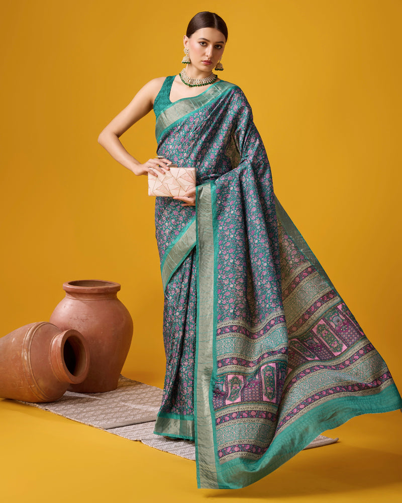 Classic Cotton Saree with Elegant Digital Designs
