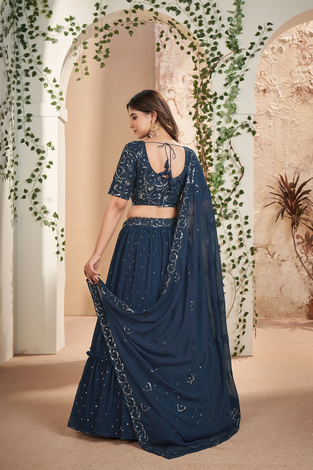 Beautiful Designer Wedding Special Georgette Party Wear Lehenga Choli