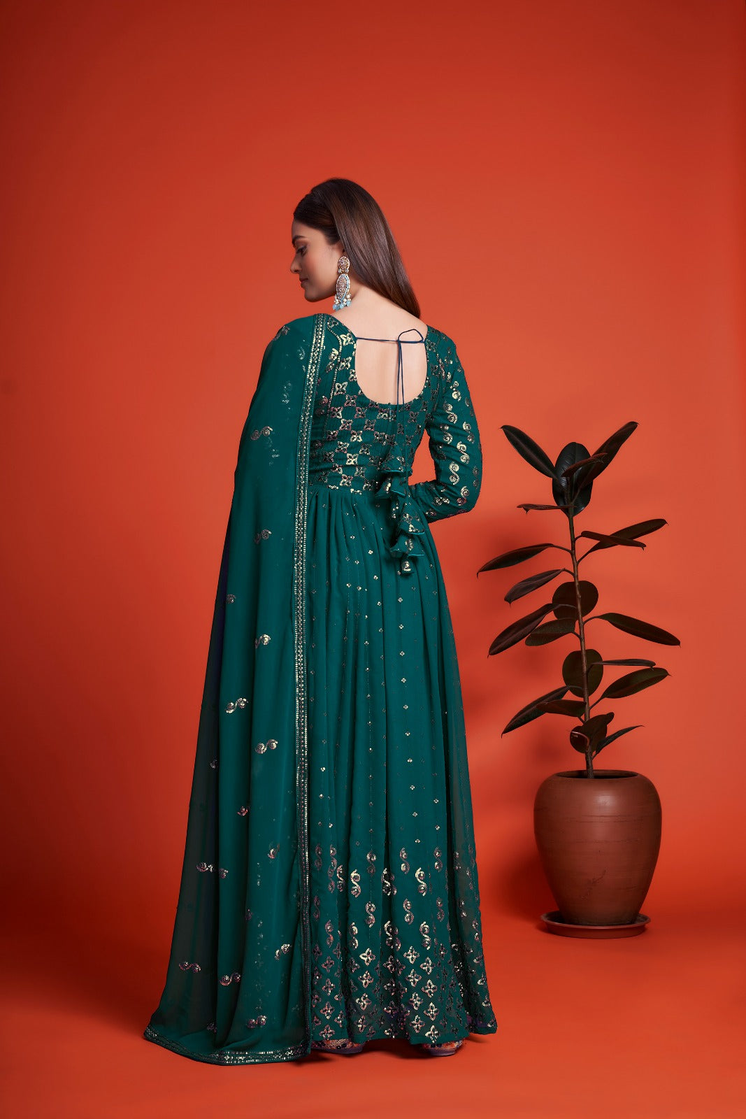 Beautiful Designer Wedding Special Heavy Georgette Party Wear Gown