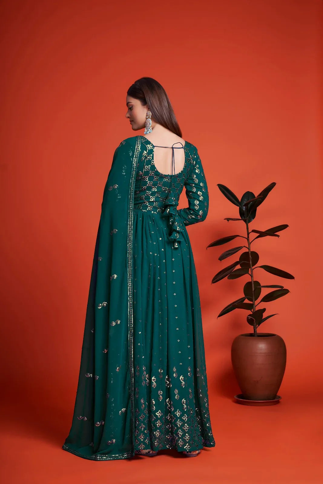 Beautiful Designer Wedding Special Heavy Georgette Party Wear Gown