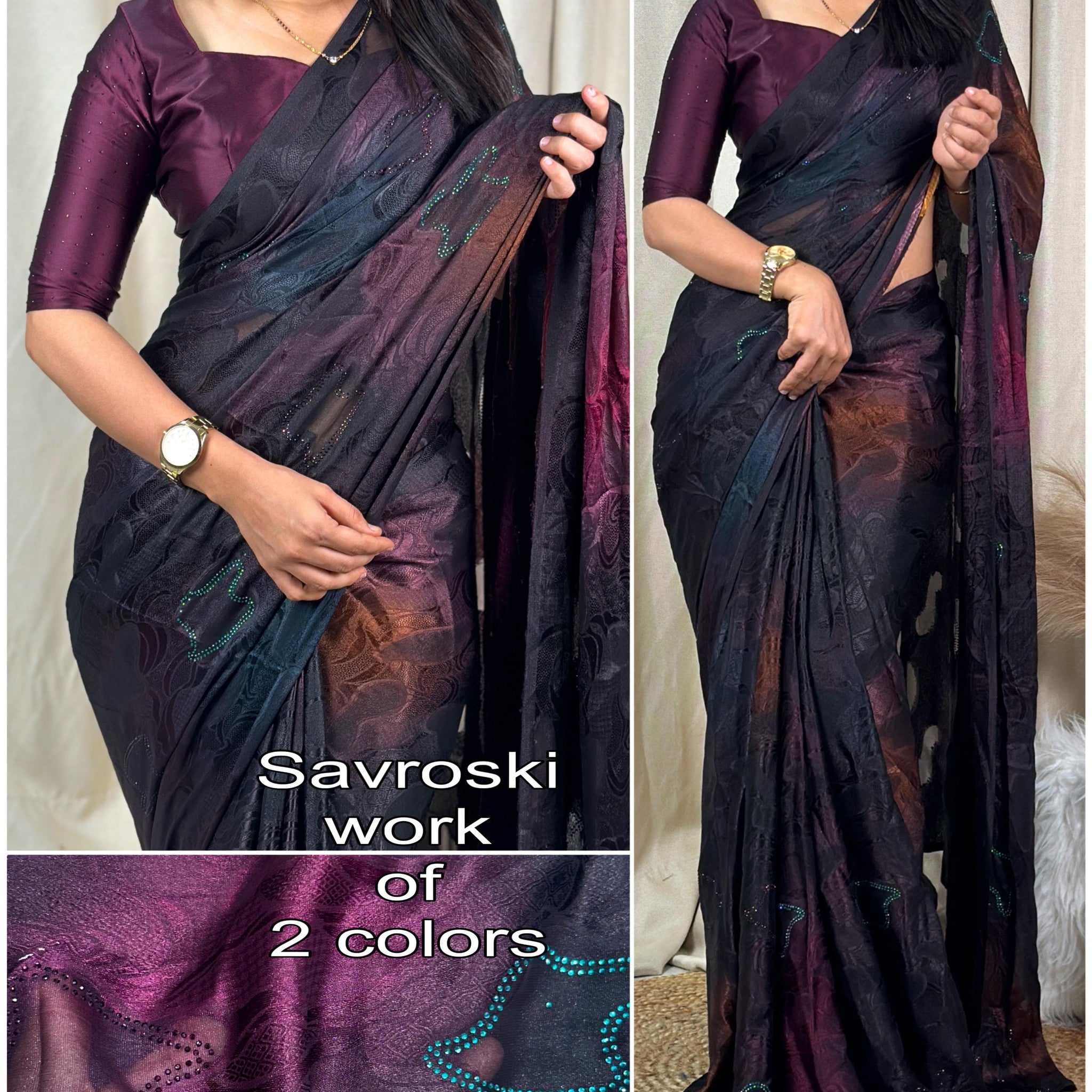 Shop Unique Georgette Brasso Sarees