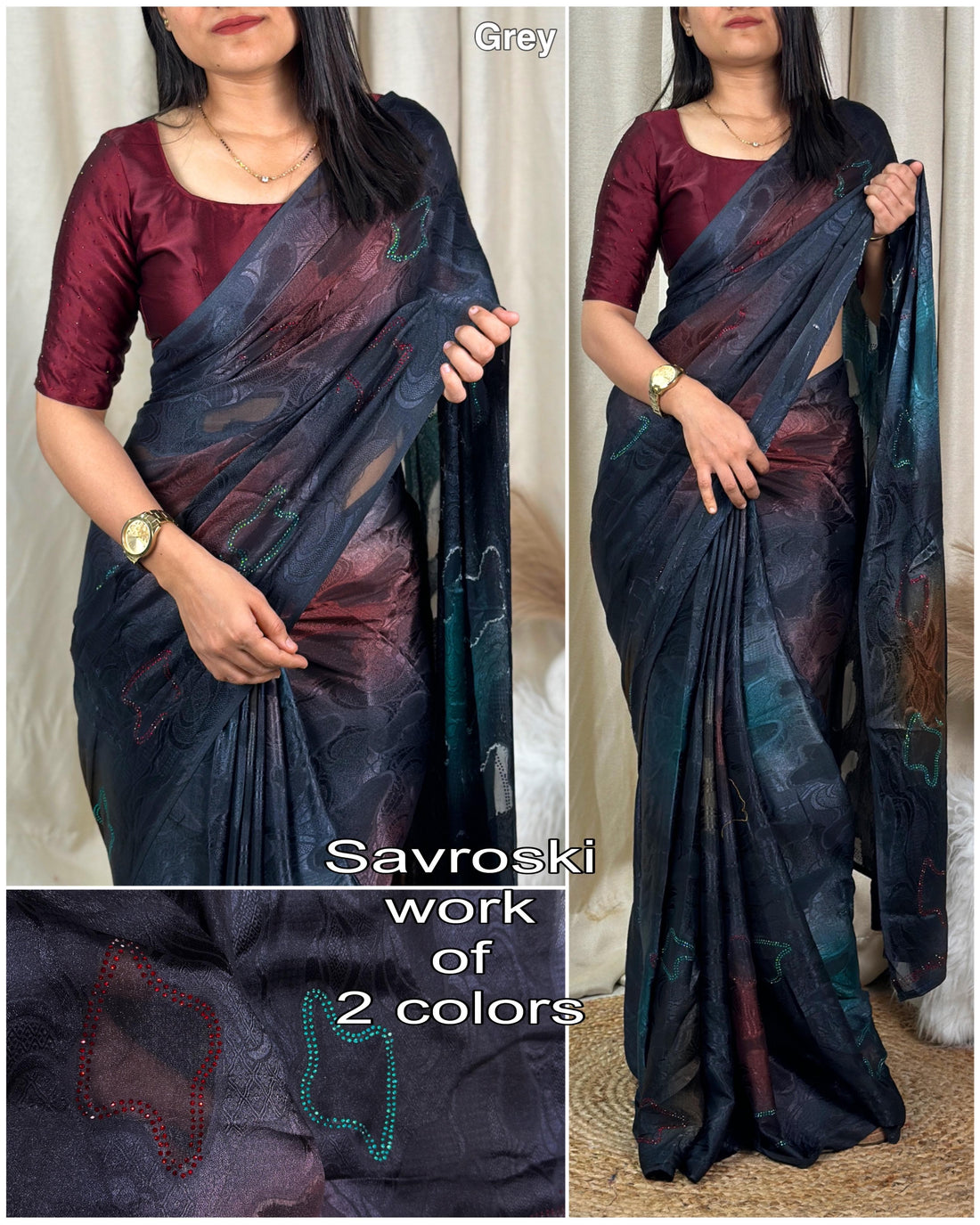 Shop Unique Georgette Brasso Sarees
