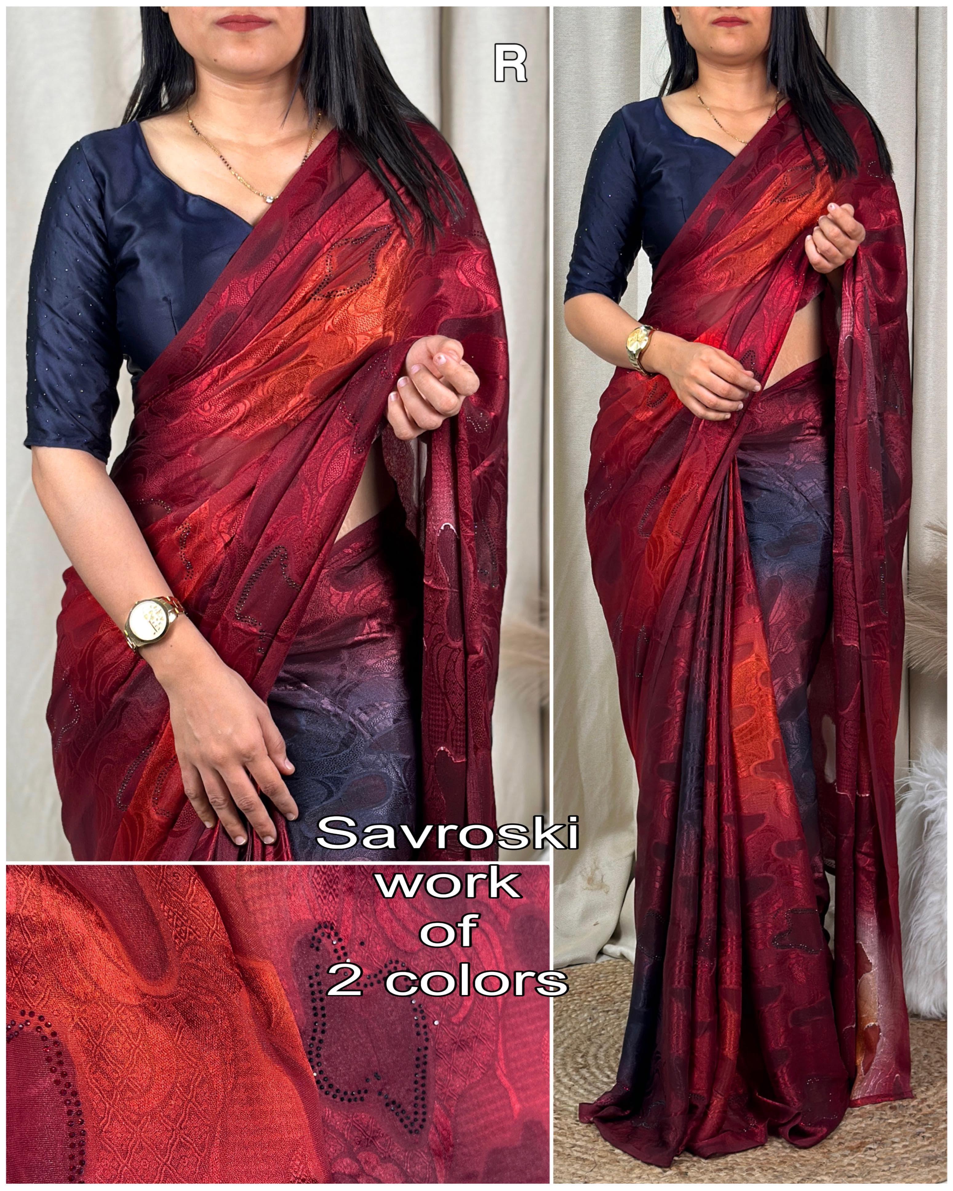 Shop Unique Georgette Brasso Sarees