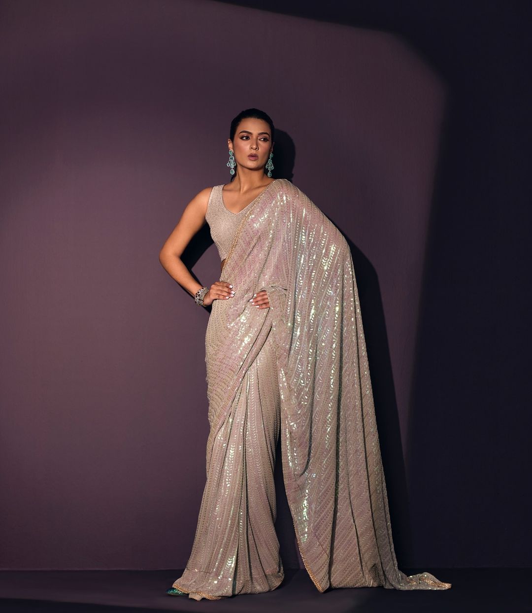 Georgette Sequance Saree 