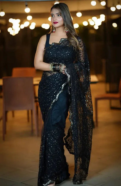 Georgette Sequanc Saree