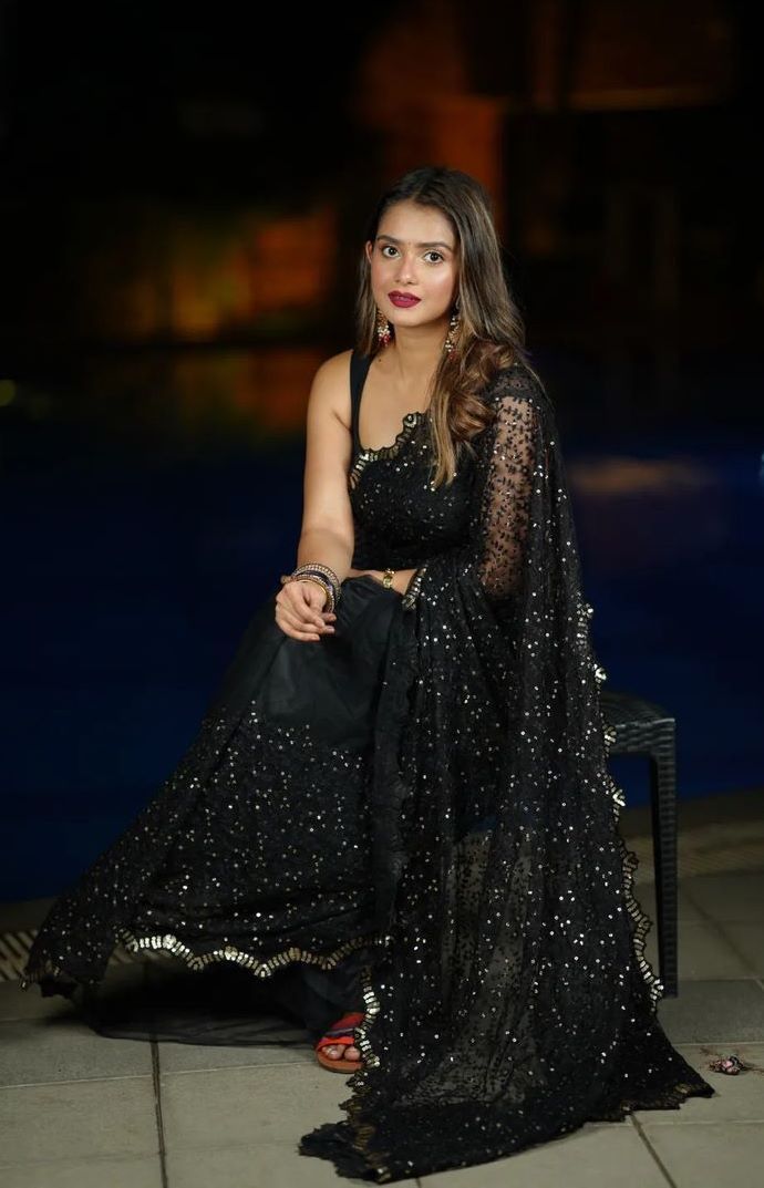 Georgette Sequanc Saree