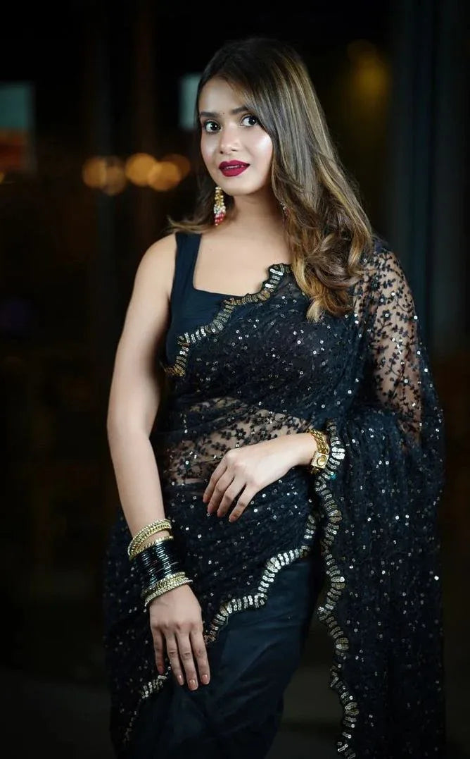 Georgette Sequanc Saree