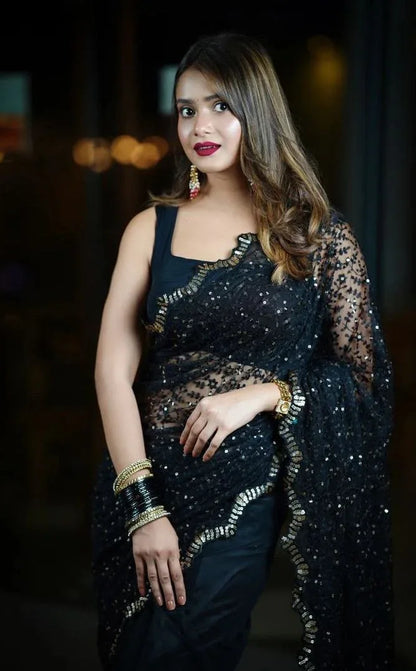 Georgette Sequanc Saree