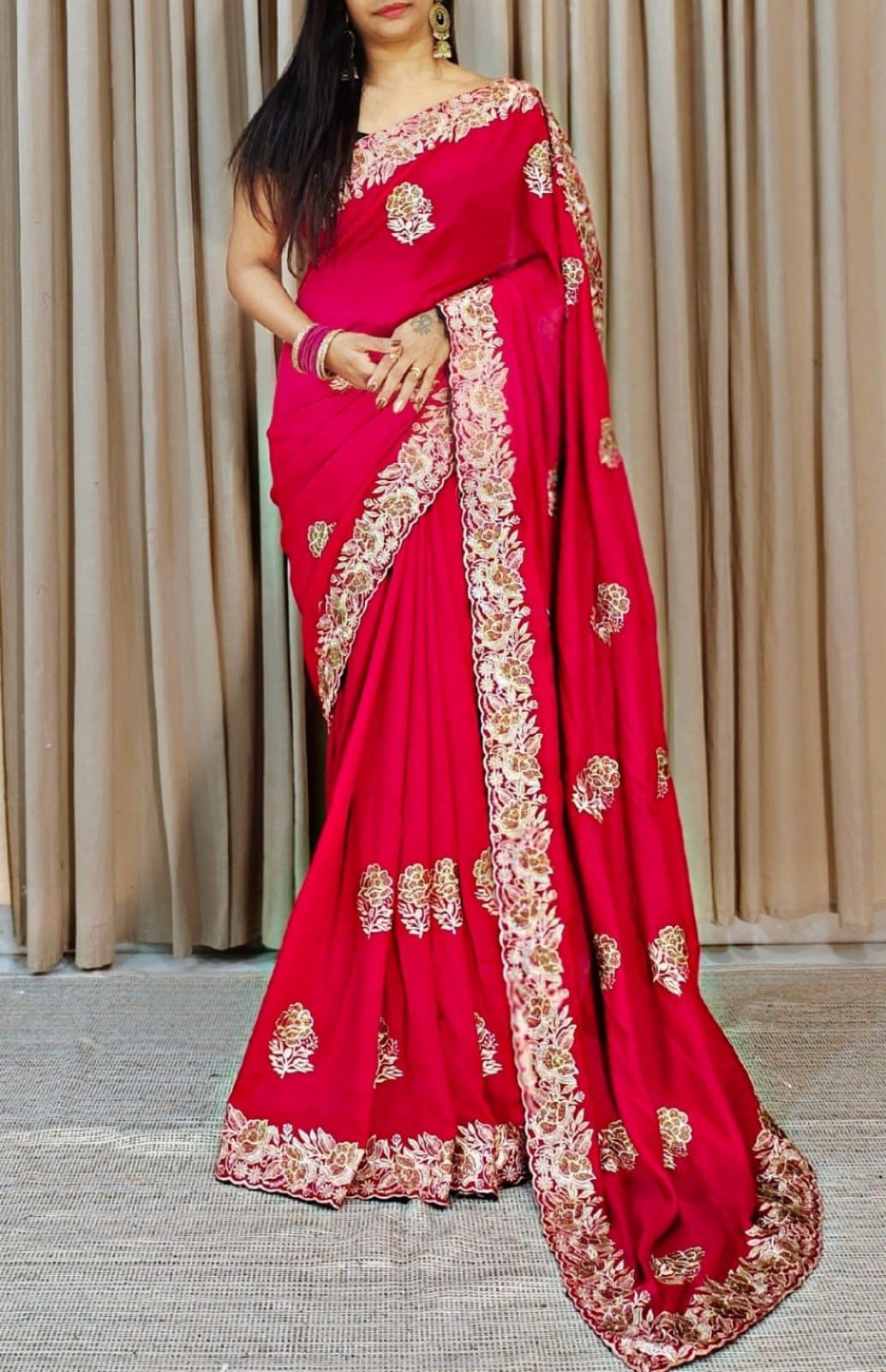 Georgette Sequanc Saree