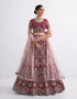Maroon Net Lehenga Choli Set with Heavy Stone Work Embellishment