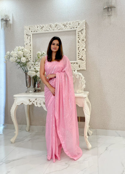 Georgette Sequence Saree