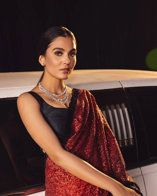 Georgette Sequance Saree 