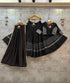 Black Roman Silk Chaniya Choli with Heavy Gotta and Sequence Laces Dupatta