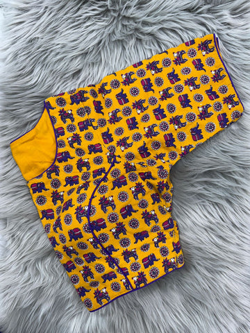 Cotton Kalamkari Print Blouse