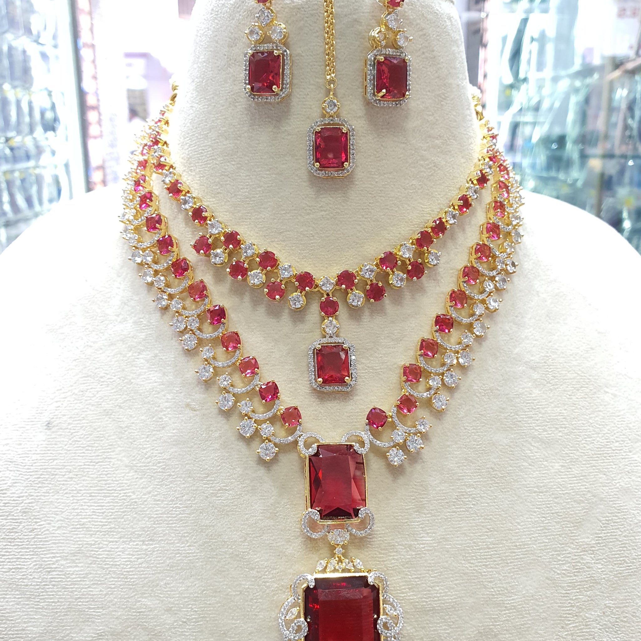 american diamond necklace Set