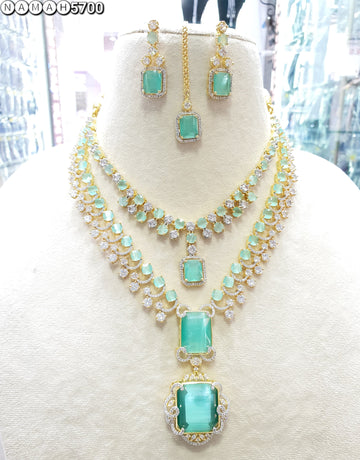 american diamond necklace Set