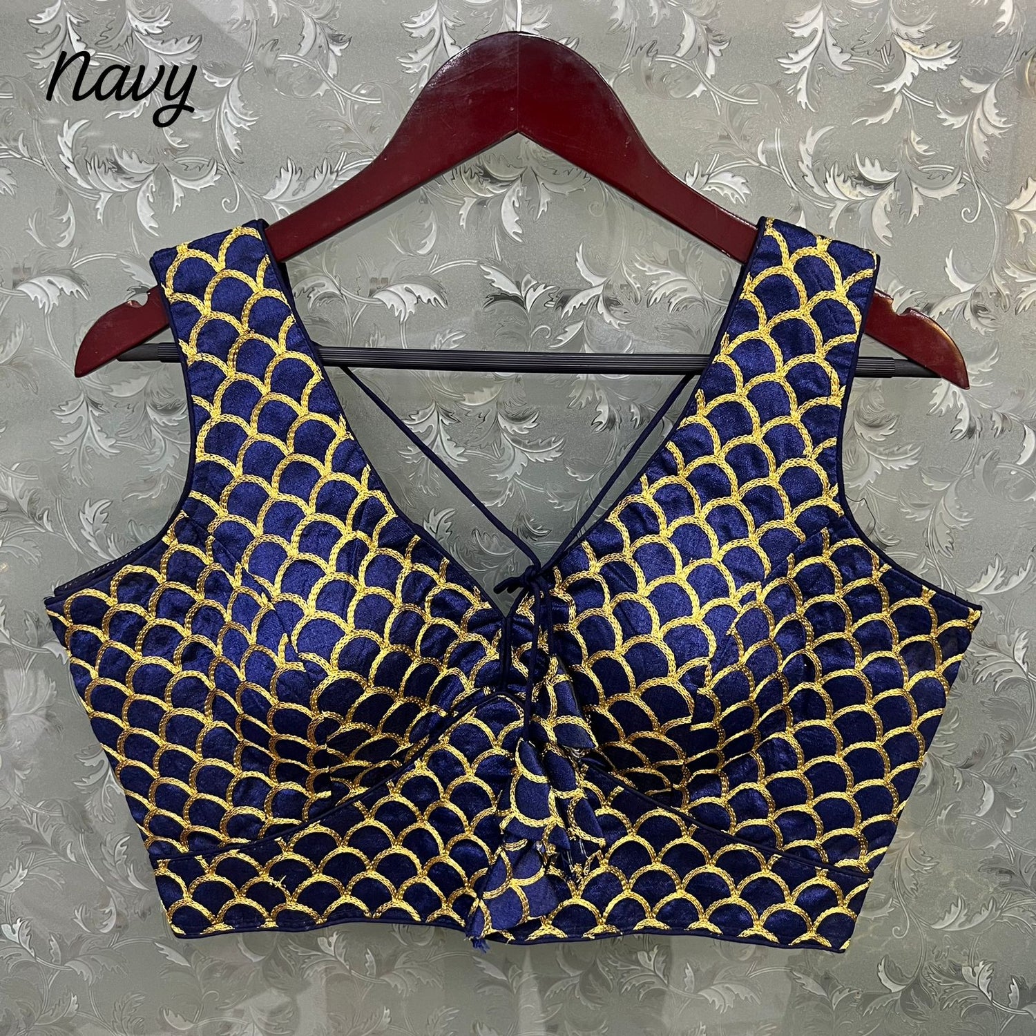 V Neck Cut Partywear Blouse