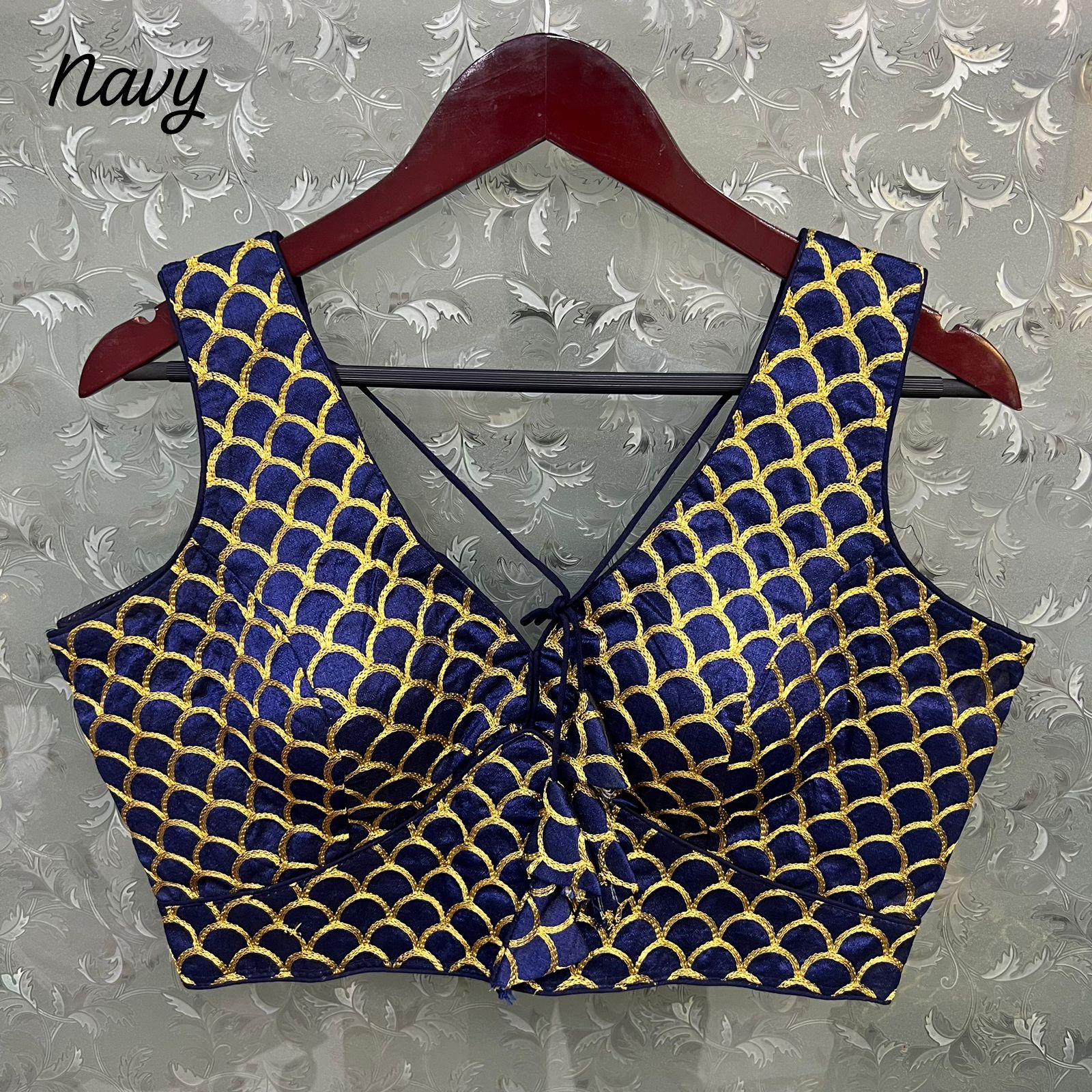 V Neck Cut Partywear Blouse