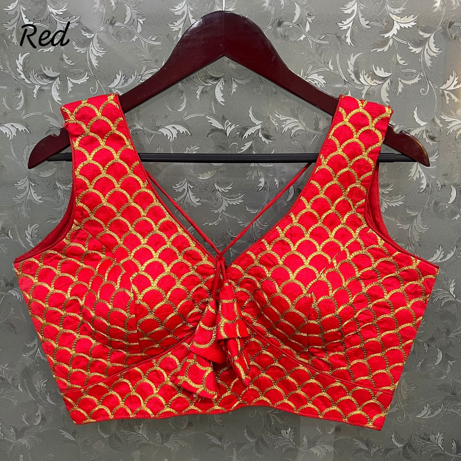 V Neck Cut Partywear Blouse