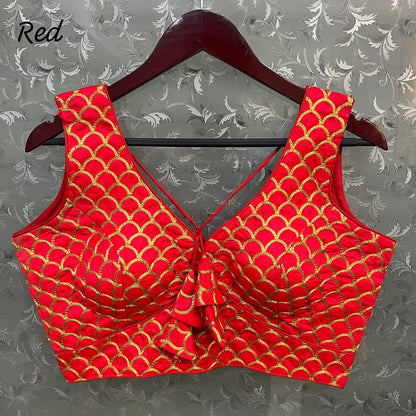 V Neck Cut Partywear Blouse