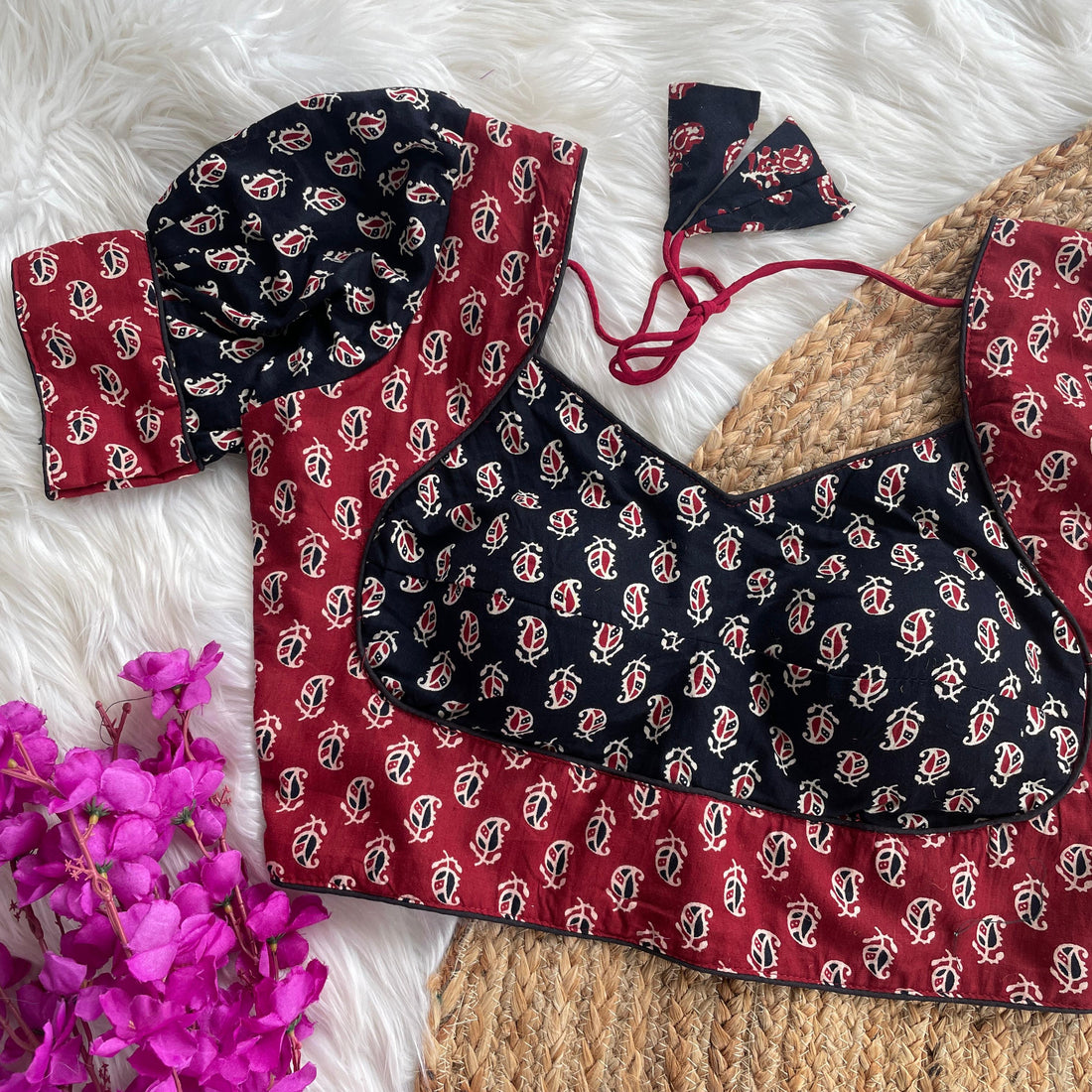 Ajrakh Cotton Print Blouse