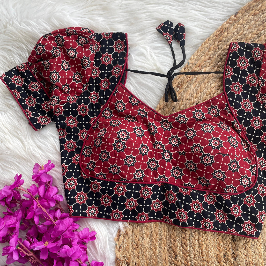 Ajrakh Cotton Print Blouse