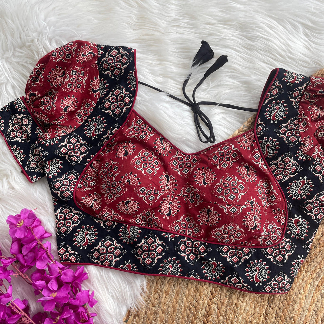 Ajrakh Cotton Print Blouse