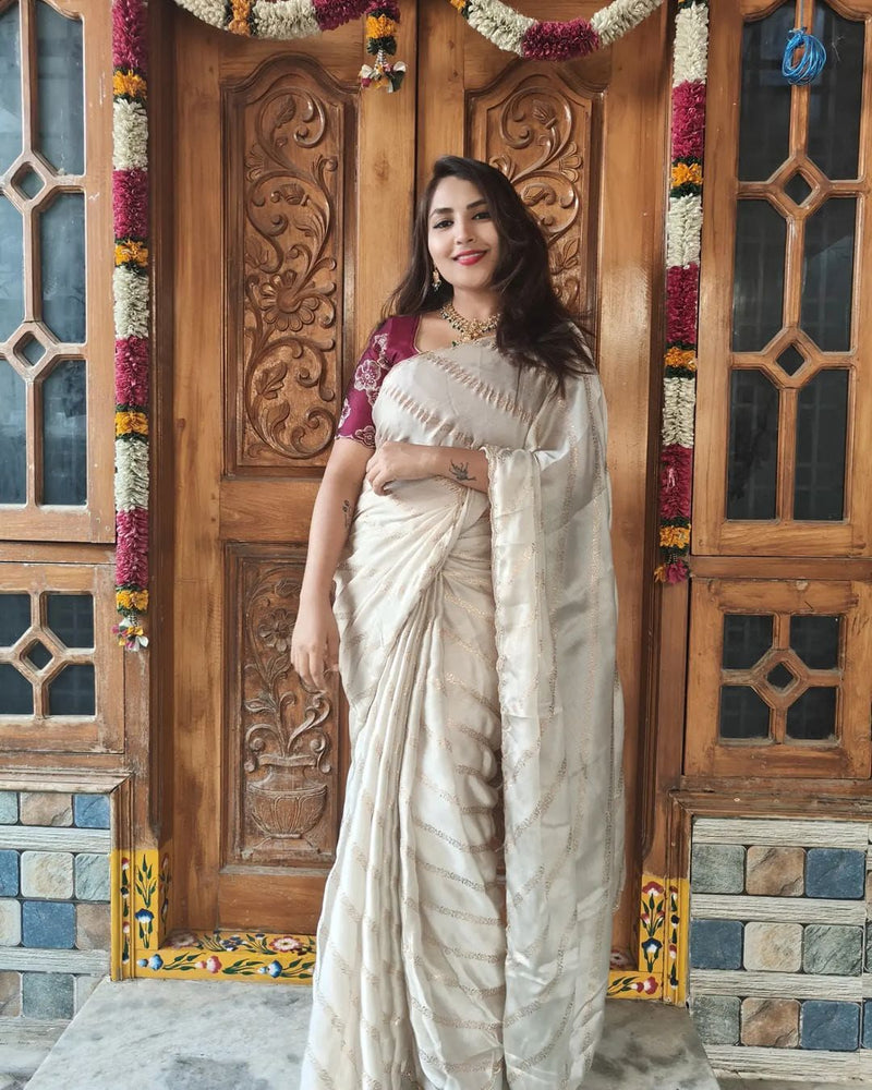 Satin saree
