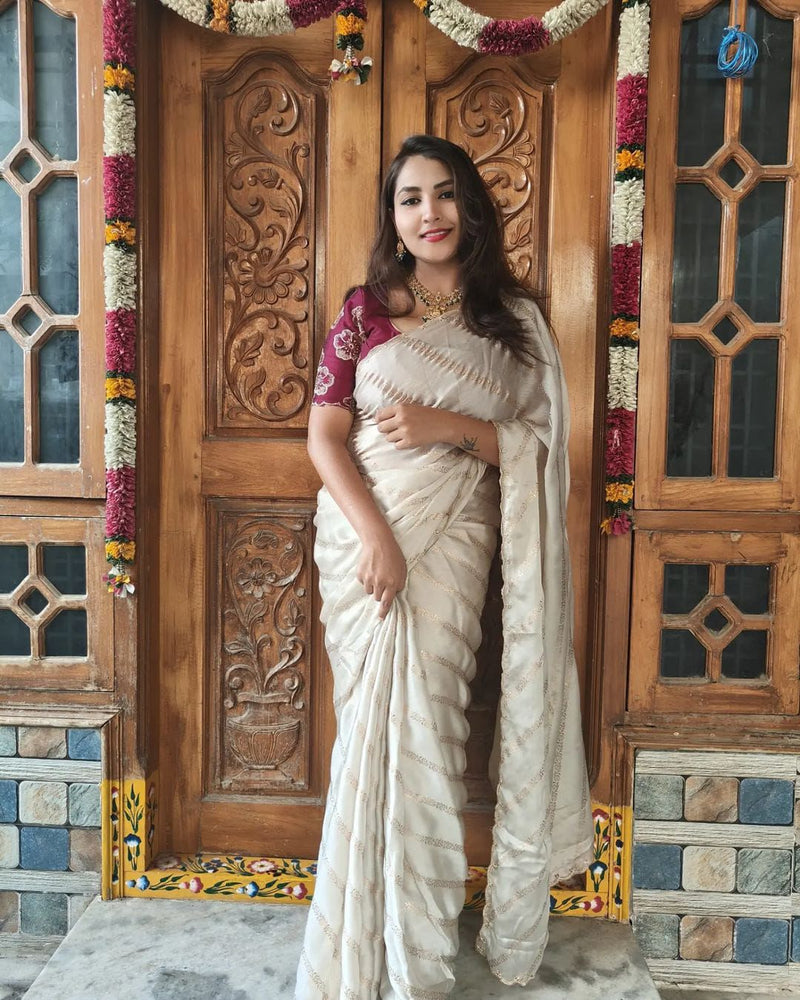 Satin saree