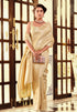 Beige Soft Kanjivaram Silk Saree with Woven Design