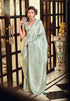 Mint Green Soft Kanjivaram Silk Saree with Detailed Design