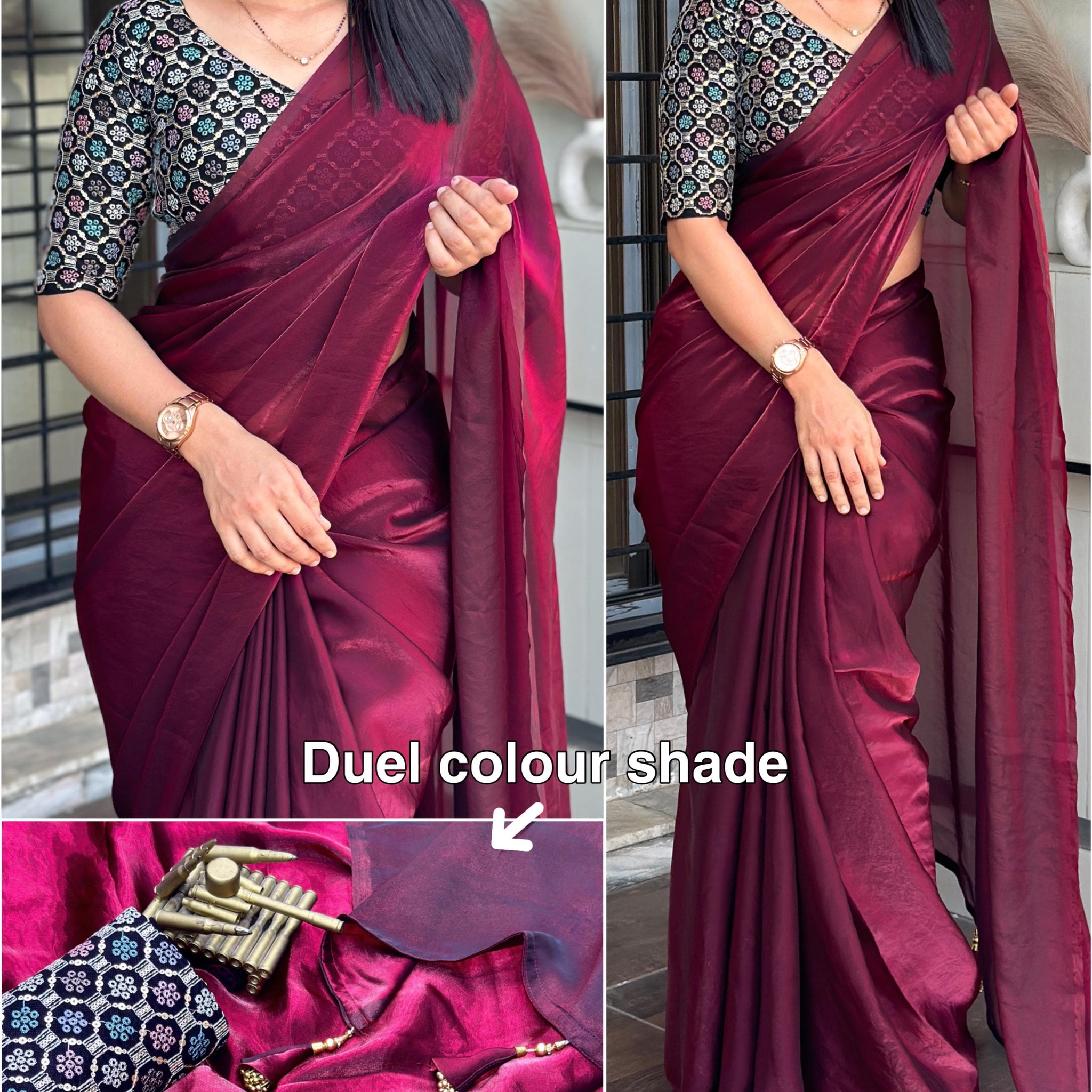 Satin Saree