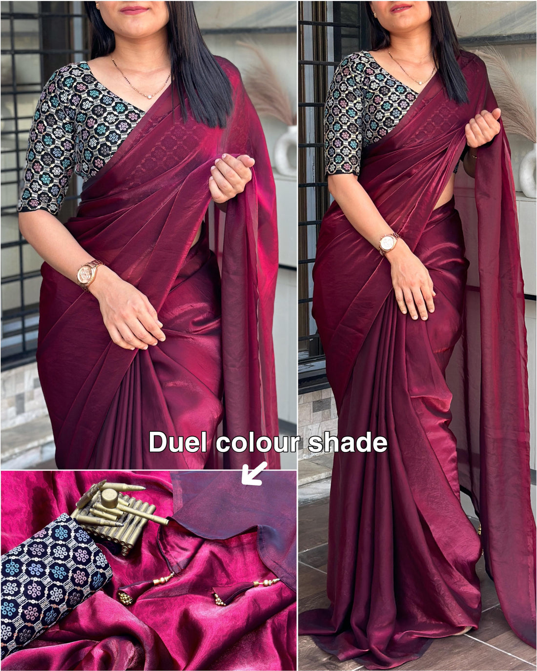 Satin Saree