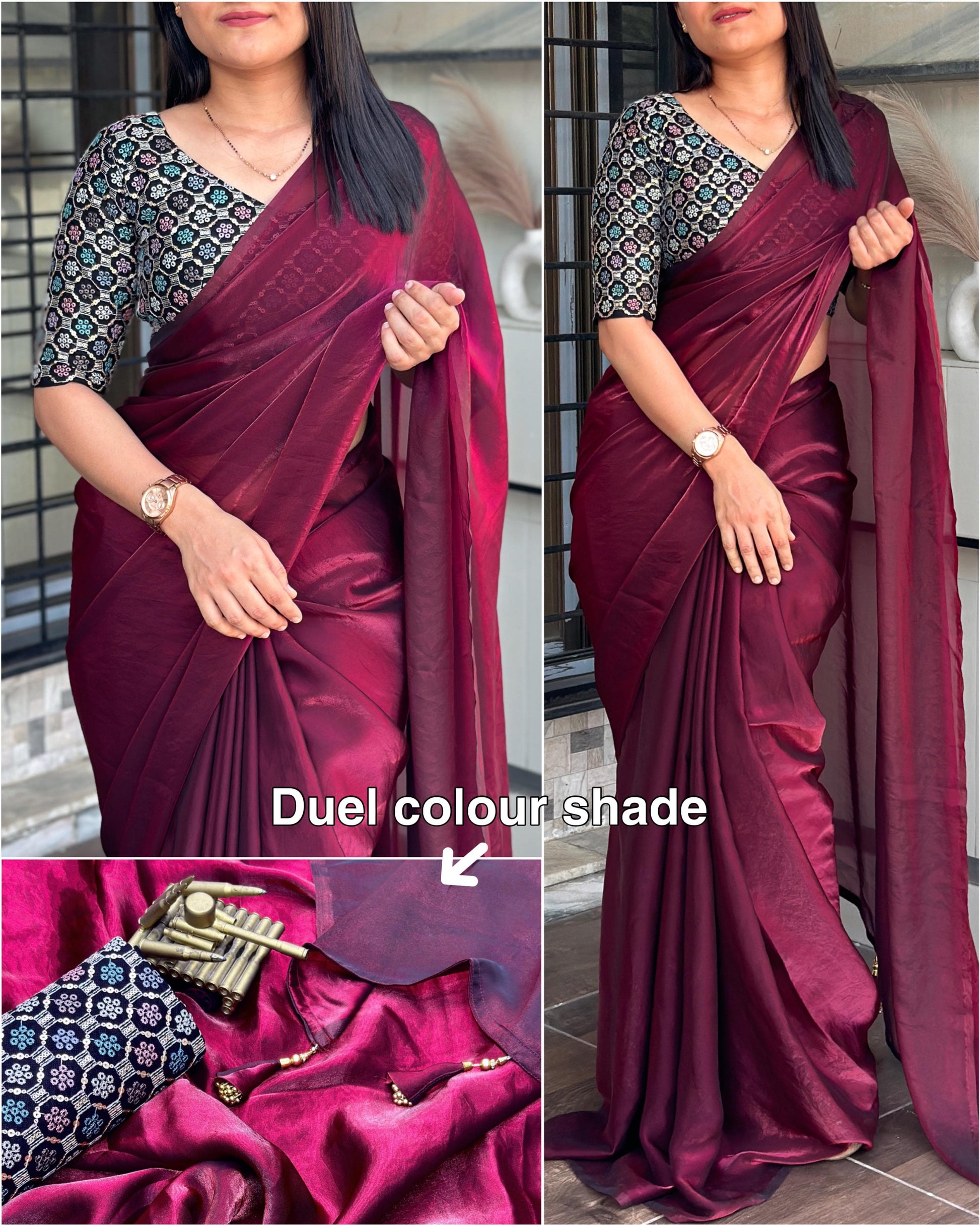 Satin Saree