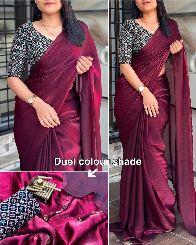 Satin Saree