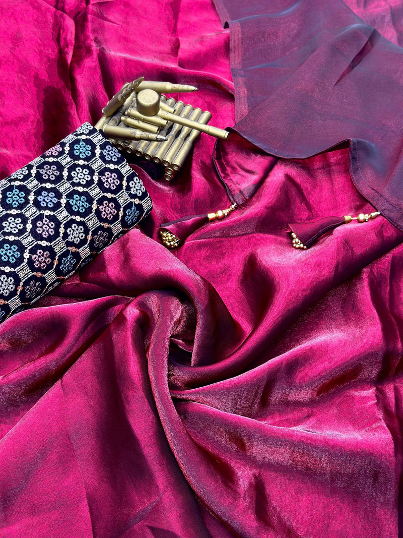 Satin saree