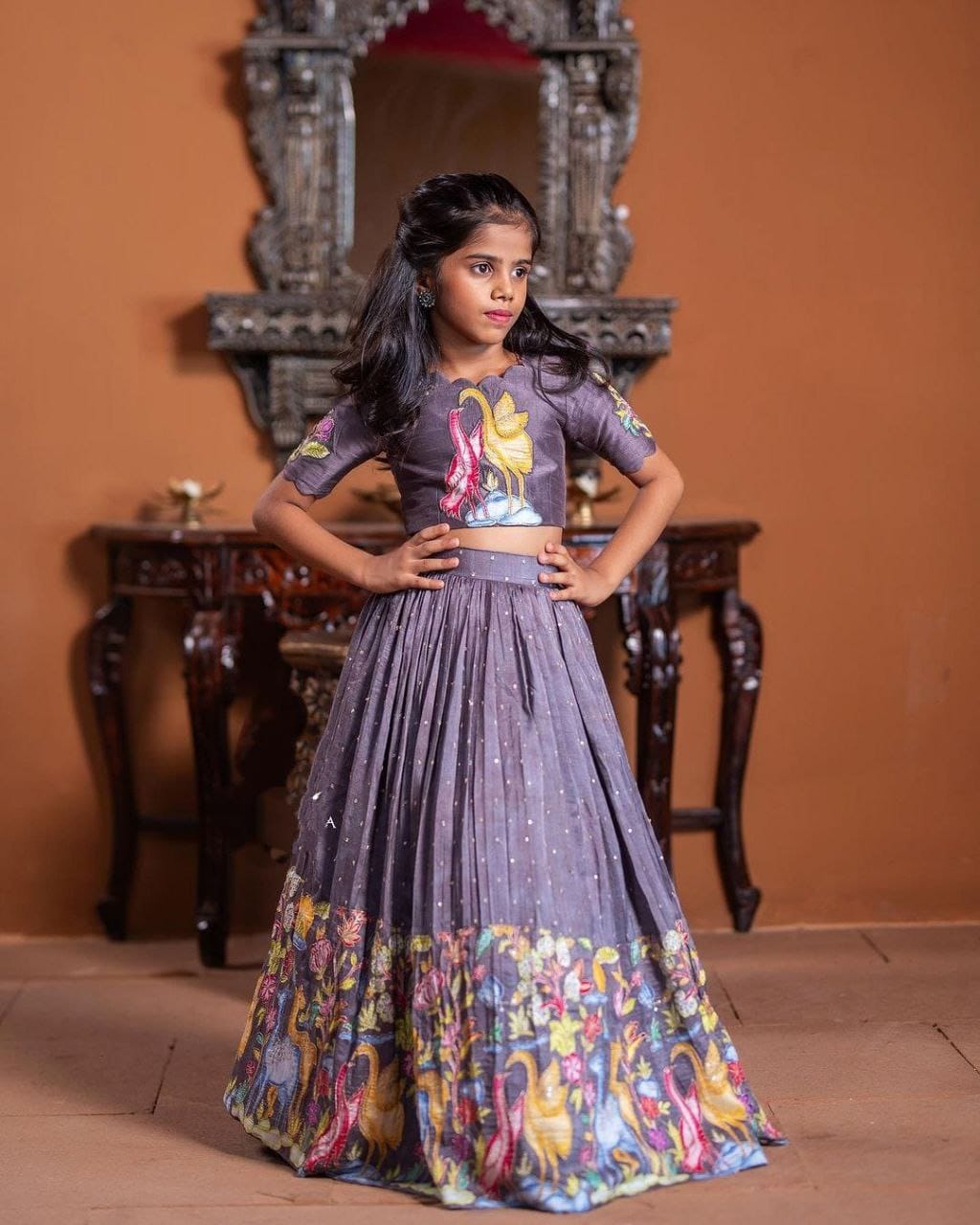 Buy Women's Designer kids lehenga choli by Anant Exports