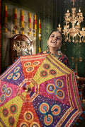 Multi-Color Maslin Cotton Chaniya Choli with Mirror Work