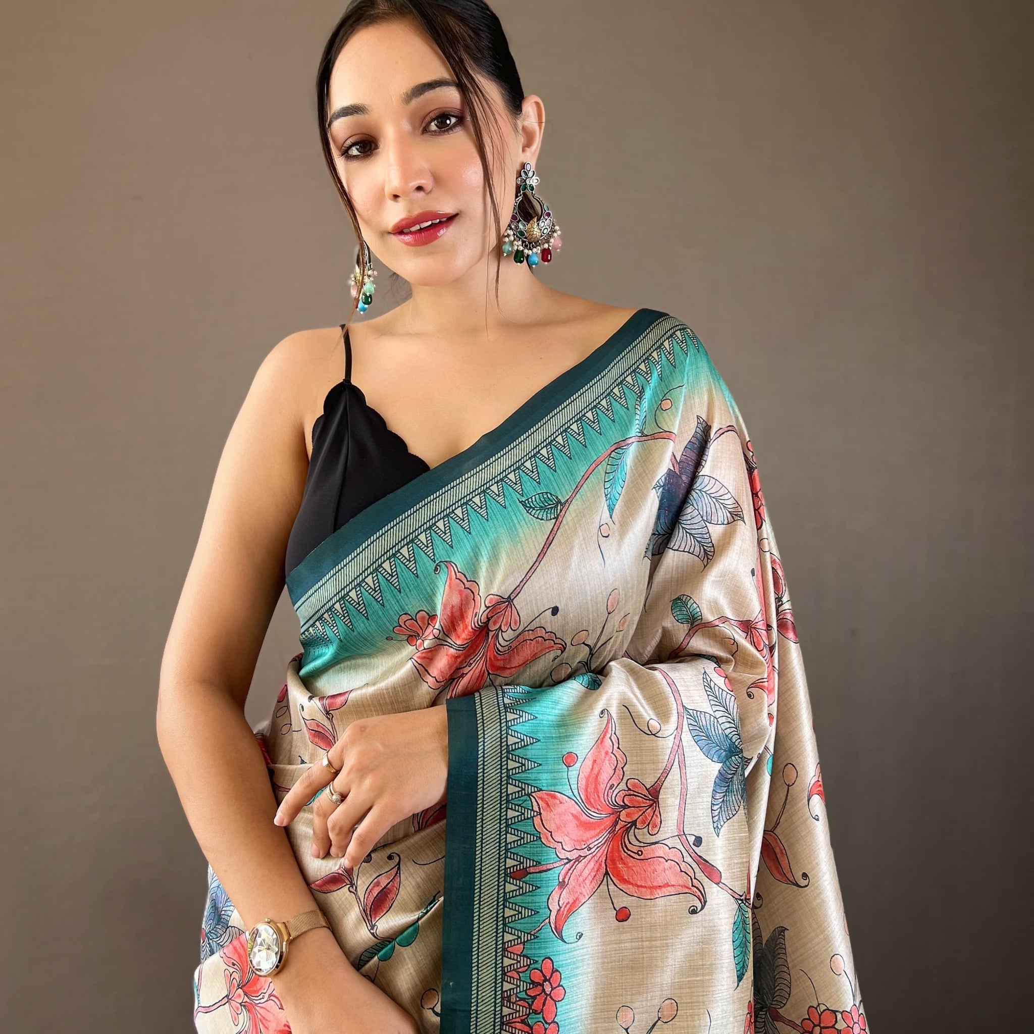 Szarna Silk Digital Printed Saree